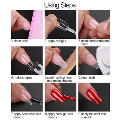 550Pcs Frosted Soft Gel Full Cover Nail Tips,11 Sizes Gel Nail Extensions False Nail Artificial Nails with Case for Nail Salons