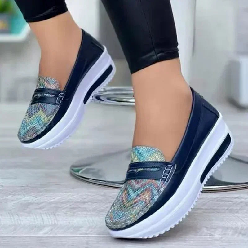 Plus size 43 scarpe piatta casual Donne Fashion Fashion Round Top Top Platform Sneaker Sneaker Comfort non slip femminili