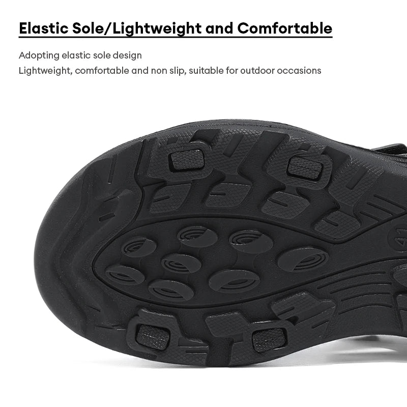 Men's Trendy Outdoor Casual Sandals Breathable Non Slip Sports Beach Water Shoes with EVA Comfortable Soft Sole
