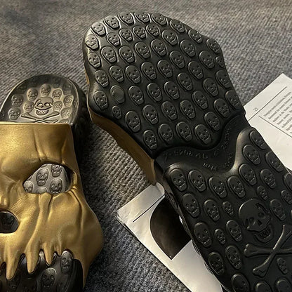 Skull Slipper Demon Y2k Platform Cloud Summer Beach Sandal Slides Flip Flop Men Male Non Slip Indoor Outdoor Soft Shoe Home 2025