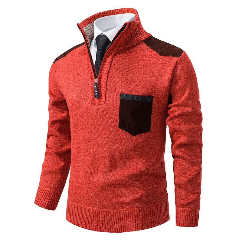 Sweater Sweater Cachemira Camisas gruesas Polos Corea Media Zipe Blusa fría Collar Outumn Invierno Expernor de lujo Paño de lujo