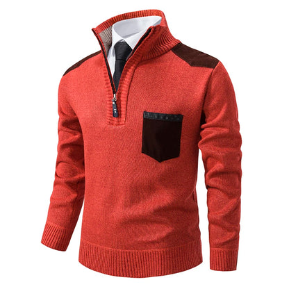 Sweater Sweater Cachemira Camisas gruesas Polos Corea Media Zipe Blusa fría Collar Outumn Invierno Expernor de lujo Paño de lujo