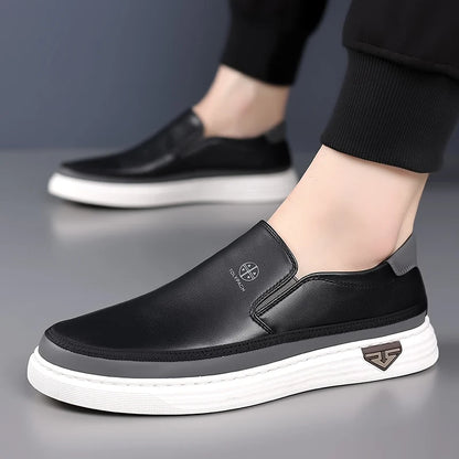 Echte lederen mannen handgemaakte casual schoenen luxemerk 2024 heren Loafers mocassins ademende slip op mannelijke rijschoenen