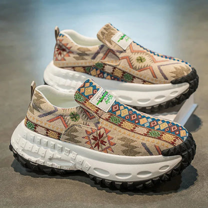 Men Shoes New Casual Shoes Soft Casual Sneaker Breathable Running Shoes For Man Bohemian Style Canvas Shoes