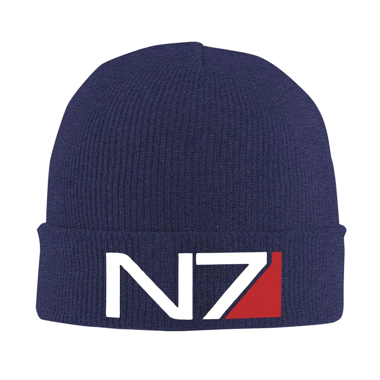 Mass Effect N7 Knit Hat Beanie Winter Hats Warm Acrylic Hip-Hop Caps for Men Women Gifts