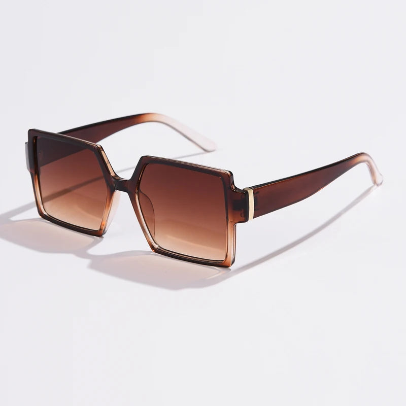 1/2pcs Vintage Large Frame Square Sunglasses Women Retro Brand Big Frame Female Sun Glasses Black Fashion Gradient Eyeglasses
