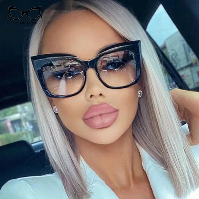 2024 New Vintage Fashion Women Shades Trending Men Gradient Sun Glasses Shades UV400 Glasses Oversized Cat Eye Sunglasses