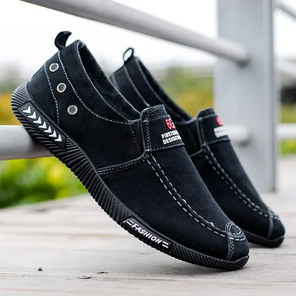 Denim Pánské plátno boty Sklouzněte na tenisky Muž na léto 2025 Nové venkovní řízení mokasinu trendy vintage mochéra boty pro muže