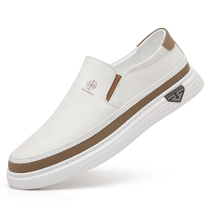Echte lederen mannen handgemaakte casual schoenen luxemerk 2024 heren Loafers mocassins ademende slip op mannelijke rijschoenen
