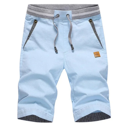 Man Summer Men's Casual Cotton Linen Shorts Beach Short Pants Male Bermudas Trend Breeches Casual Sport Shorts Classic Brand