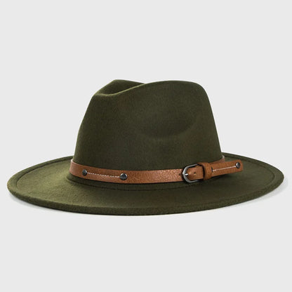 NEWWool Fedora Hat For Women Men Winter Autumn Fashion Church Jazz Hats Viking British Flat Brim Felt Hat Outdoor Casual Fedoras