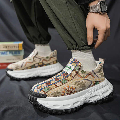 Men Shoes New Casual Shoes Soft Casual Sneaker Breathable Running Shoes For Man Bohemian Style Canvas Shoes