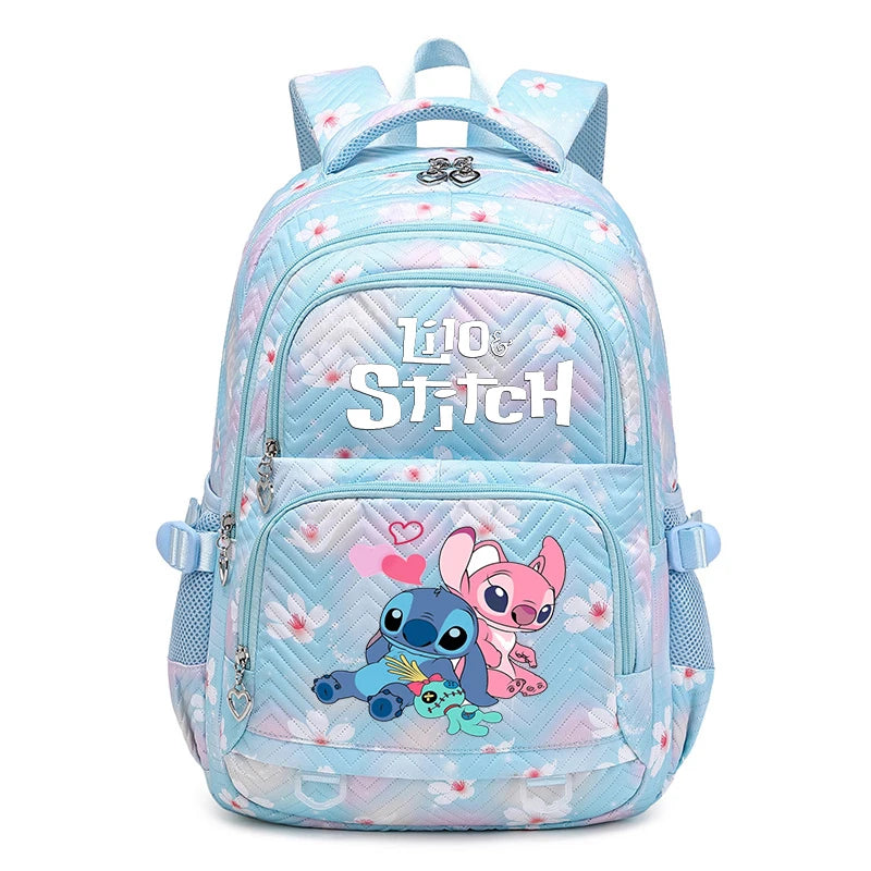 Lilo Stitch Waterproof Large Capacity Backpack for Women Girls Daypack Lightweight Schoolbag Casual Travel Knapsack