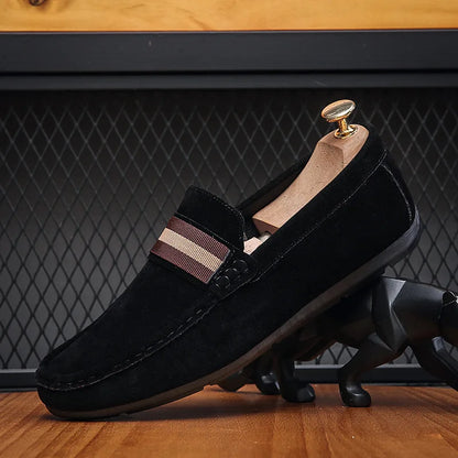 Forår mænds afslappede sko ruskind loafers til mænd moccasins af høj kvalitet fladder mandlige vandresko komfortable mænds køresko