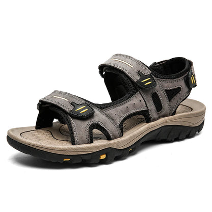 Big Size 48 49 Beach Sandals For Men Outdoor Casual Trekking Summer Breathable Shoes Sandal Hook & Loop Sandalias Hombre Playa