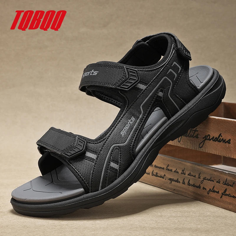 Men's Trendy Outdoor Casual Sandals Breathable Non Slip Sports Beach Water Shoes with EVA Comfortable Soft Sole