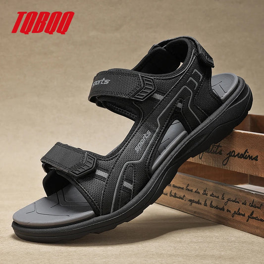 Men's Trendy Outdoor Casual Sandals Breathable Non Slip Sports Beach Water Shoes with EVA Comfortable Soft Sole