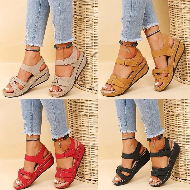 Sandale cu pană de vară pentru femei 2023 New Fashion Non Slip Beach Pantofii Femeie ușoară platformă casual Sandalias Mujer plus dimensiune