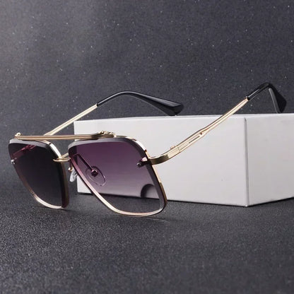 2025 Fashion Square Design Luxury Gafass Sun Men Women Flight Seven Rock Mach Mach Sex Style Gradiente Gafas de sol de piloto Oculos de Sol