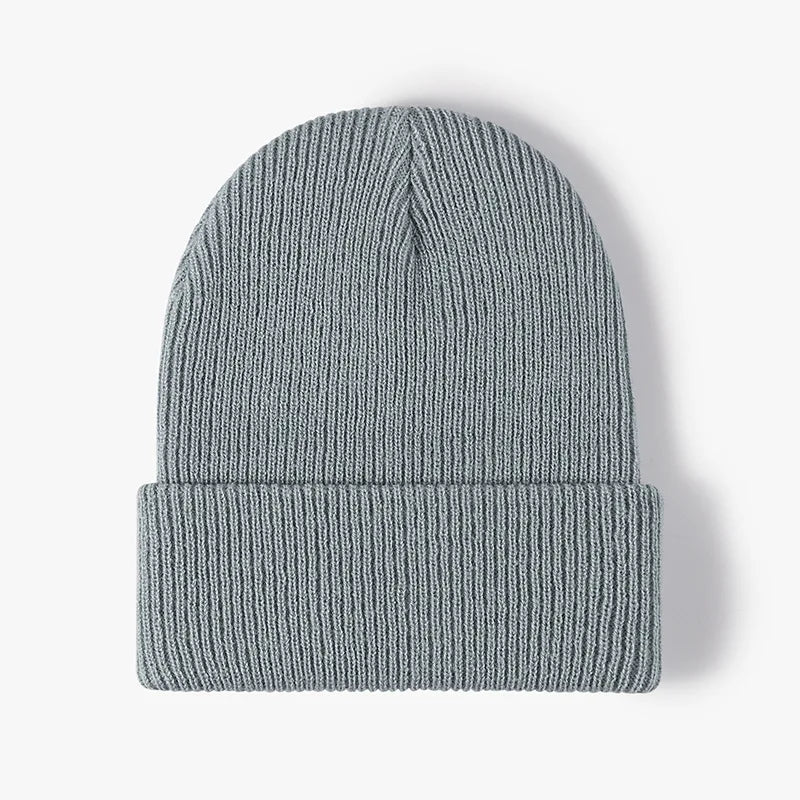 Brand Oohmy Knitted Hats for Men Women, Skullies Caps, Warmer Bonnet, Casual Cap, Monochromatic, Male and Female, Winter, 2024