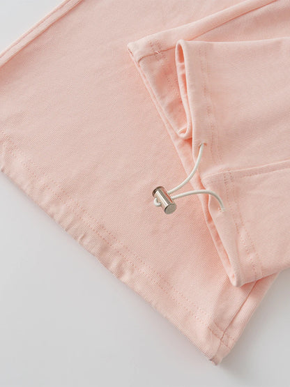 Buchstabe Stickerei Sweatpant 2 Stück Set Frauen Langarm Reißverschluss Kapuze -Sweatshirt Herbst Casual Draw String Terry Jogginghose Set Set