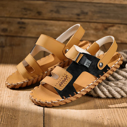 Classic Handmade Men's Sandals 2024 Summer New Fashion Slippers Outdoor Casual Non-slip Beach Shoes Flip-flops for Men