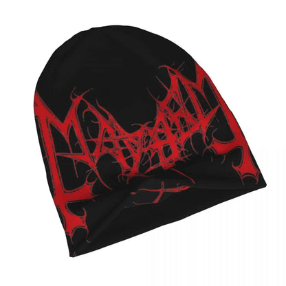 Women Men Mayhem Norge band Red Edition Winter Skullies Beanie Outfits Bonnet Knitting Hats Fashion Warm Hats Gift til bursdag
