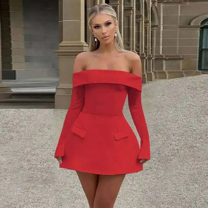 Avrilyaan Button Backless Bodycon Short Sexy A-line Dress Women Nightclub Party Dress Long Sleeve Mini Autumn Dress Vestidos