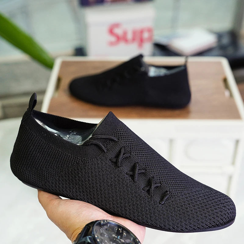 Yrzl Bottom Bottom Back Breathable Mesh Moofers Men Anti-Slip Cabrisor Zapatos de verano