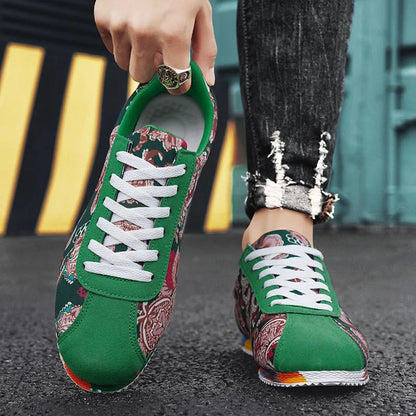 Ný tíska ódýr strigaskór skór karlar léttir íþróttir hlaupaskór Grænir flatir þjálfarar karlar íþróttaskór Zapatillas hombre