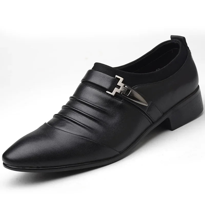 Cotton Leather Shoes Men Formal Dress Shoes Luxury Business Oxford Male Office Wedding Dress Shoes for Men Winter New 2023