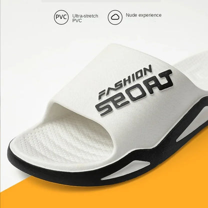 House Men Slippers Letter PVC FLIP FLIP SOFT SOL