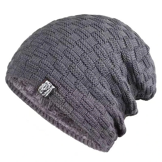 Winter Warm Hat Unisex Outdoor New Wool Knitted Beanies Casual Cotton Hats Cap Winter Padded Warm Outdoor Hat for Men Women