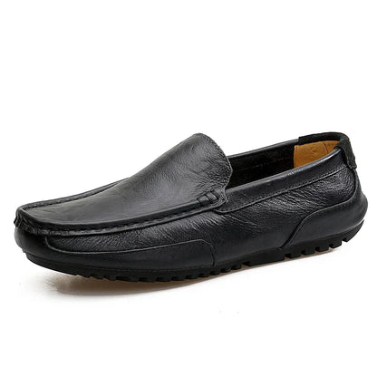 2023 Men d'été Chaussures décontractées marque de luxe de mocassins pour hommes en cuir authentiques mocassins creux en blindage respirant sur les chaussures de conduite