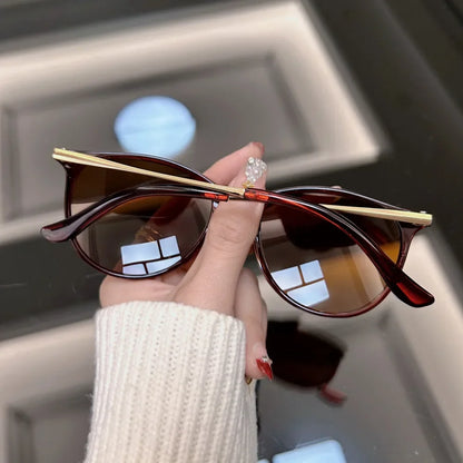 Mode ronde zonnebrillen mannen merkontwerper vintage zonnebrillen mannelijke zwarte retro kat oogframe buiten rijden oculos de sol oculos de sol