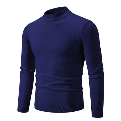 Ny Autumn Winter Designer Fashion Half Turtleneck Sticked tröja Högkvalitativ herr Casual Solid Color Warm Woman Sweaters