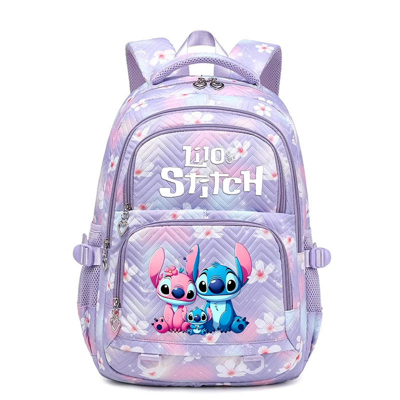 Lilo Stitch Waterproof Large Capacity Backpack for Women Girls Daypack Lightweight Schoolbag Casual Travel Knapsack