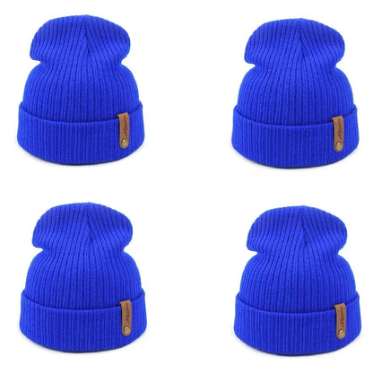 Brand Oohmy Knitted Hats for Men Women, Skullies Caps, Warmer Bonnet, Casual Cap, Monochromatic, Male and Female, Winter, 2024