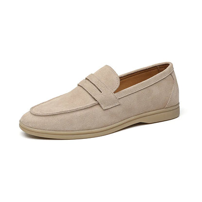Herren lässige Schuhe Kuh Wildleder echte Leder Männer Klassische Britenstil -Ladung Moccasins Herren Leichte bequeme Fahrflats