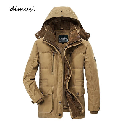 Winter Men's Warm Padded Jackets Fashion Man Mountain Ski Thicken Parkas Overcoats Men Windbreaker Heated Warm Jackets Clothing