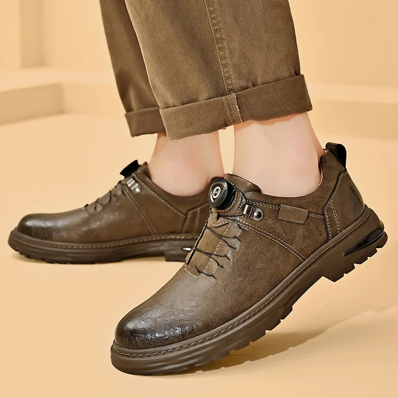 Spring Men skórzane buty luksusowe marka miękkie trampki oddychające mokasyny męskie buty do jazdy samochodem biznesem Oxfords