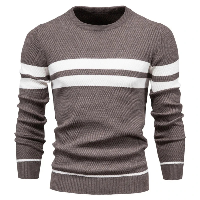 Camisola de manga longa de gola alta masculina, blusas finas, moda casual, roupas de outono, novo