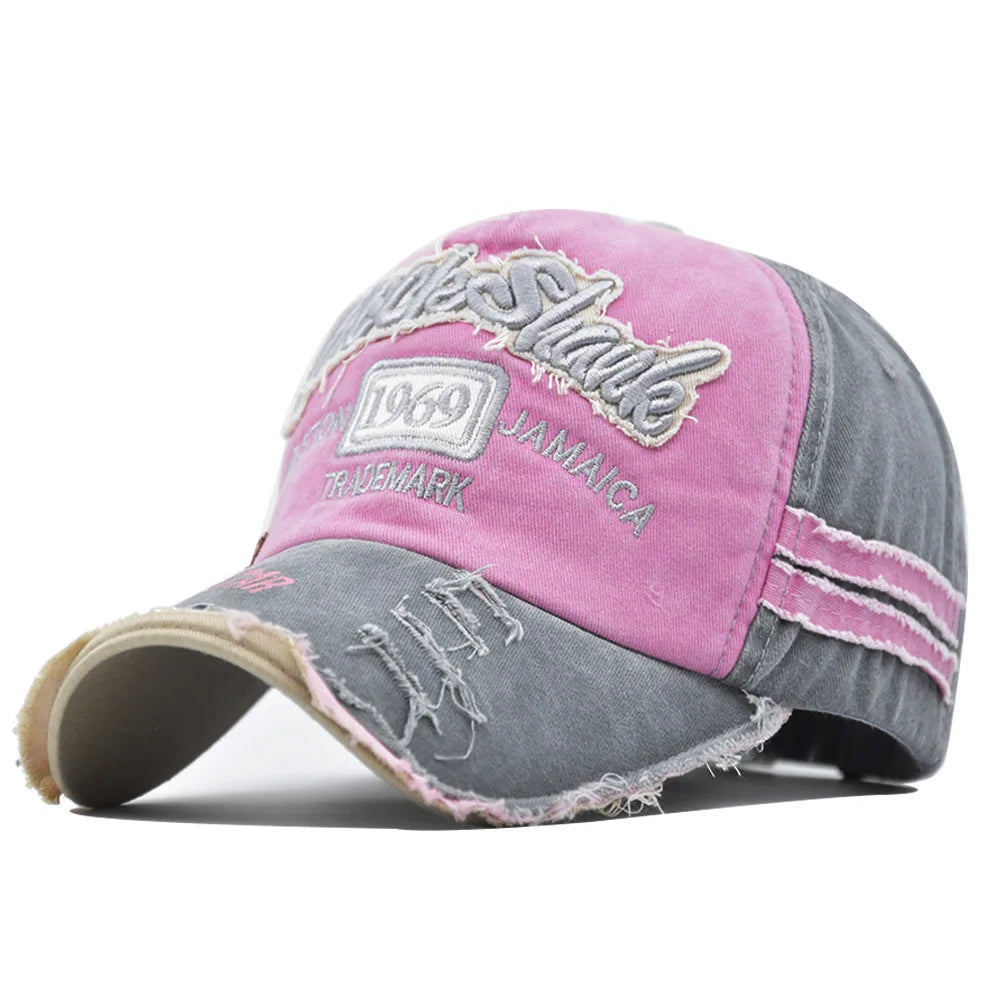 Oprani pamuk iz 1969. vez bejzbolske kape za žene muškarci sportski viziri vintage snapback cap unisex-teen hip hop hat kosti tata šešir