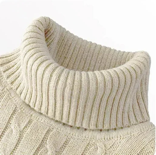 Suéter de cuello alto para hombres sólidos de color sólido