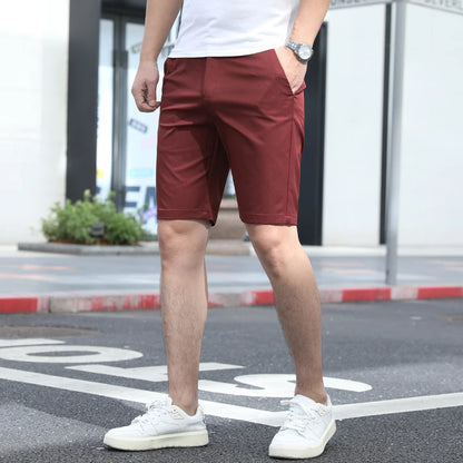 10 Models Men's Summer Thin Fashion Business Casual Suit Pants shorts Men's High Elastic Sexy Skinny Shorts Plus Size 30-40