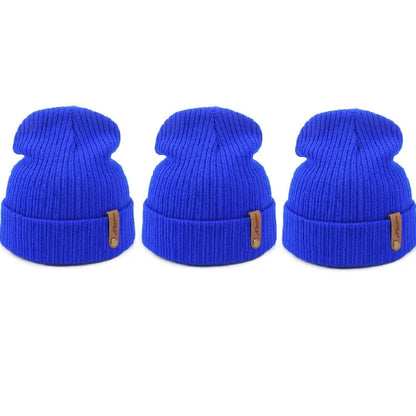 Brand Oohmy Knitted Hats for Men Women, Skullies Caps, Warmer Bonnet, Casual Cap, Monochromatic, Male and Female, Winter, 2024