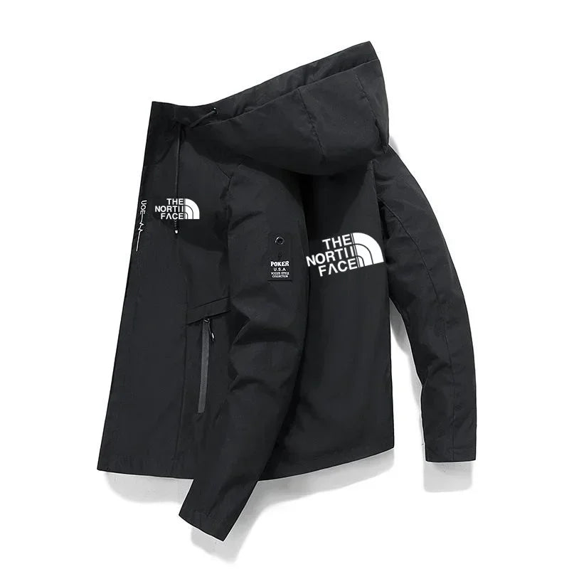 2025 New Men's Windproof Jacket Zipper Hooded Baseball Jacket Outdoor Sports Casual High Quality Spring and Autumn Brand