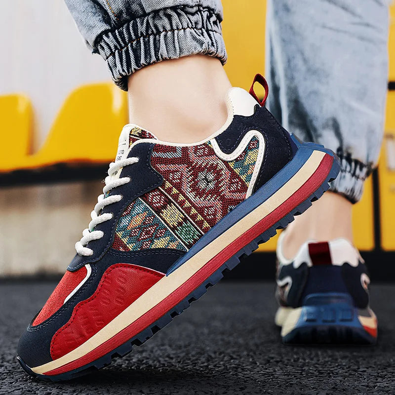 New large size men's shoes Fashion casual sports shoes men's platform sneakers Breathable mesh running shoes men loafers