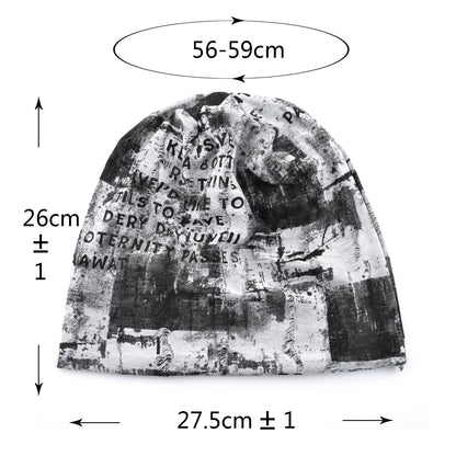 Tie-dye Beanie Hats For Women Men Vintage Distressed Cracked Design Streentwear Unisex Headwear For Spring Summer