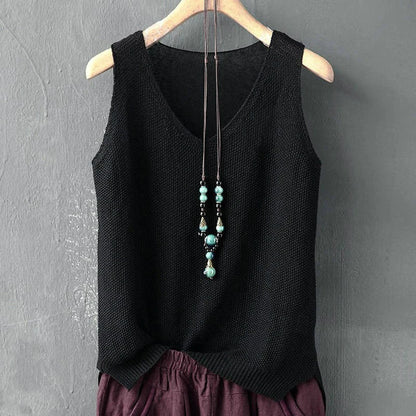 BLUSAS MUJER DE MODA 2024 BLUSE KVINNER Summer ermeløs strikket bluse skjorte kvinner klær v-hals bluse kvinner topper skjorter c855